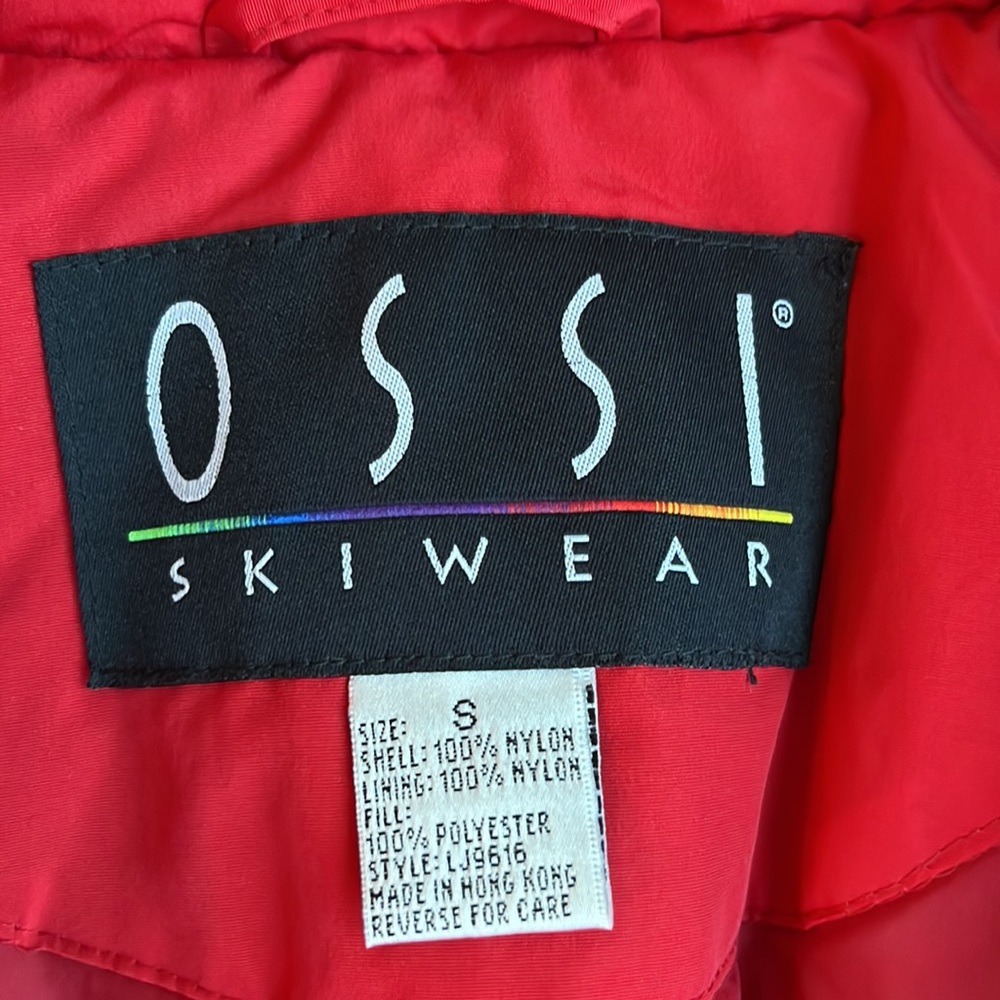 Vintage OSSI SKIWEAR Ski Jacket Red Colour Snowboarding Size Small‎